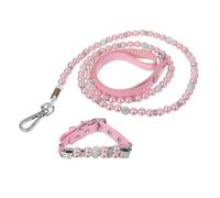 COLLBATH Collier pour Chien avec Laisse Corde De Traction pour Chien Qui Court Corde De Promenade Collier De Perles Et Chat