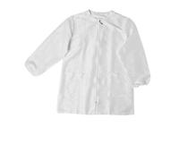 COLLBATH Combinaison Technicienne Beauté Col Rond Manches Longues Blanche L Imperméable Protection Vêtements Salon Coiffure Tablier Coupe Cheveux