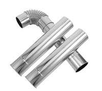 COLLBATH Conduit Cheminée en Acier Inoxydable pour Poêle de Tente et Camping, 1 Set, Raccord Sûr, Haute Efficacité de Chauffage, Résiste la Rouille