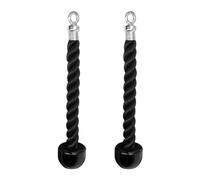 COLLBATH Cordon de tirage vers Le Bas, Corde Robuste, 2 Pcs, Noir, TPR・Nylon, Compatible avec câble Machine, LAT Machine, Pulley System, entraînement Physique