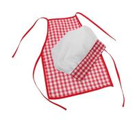 COLLBATH Costume Petit Chef Garçon Fille avec Tablier et Chapeau Tenue Cuisinier Garçon Fille Mois Confortable et Respirante pour Photographie et Jeux de Cuisine