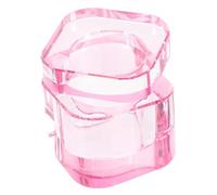 COLLBATH Coupe En Cristal Anti-Collision Pour Ongles Avec Couvercle Pour Nail Art UV En Verre Pour Manucure En Cristal Rose