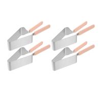 COLLBATH Coupe-gâteau en Acier Inoxydable 4 Pièces, Pince Triangulaire pour Servir, Outil de Découpe et Transfert de Gâteau, Ustensile la Cuisine pour Mariage et Pâtisserie