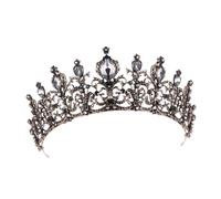 COLLBATH Couronne de Mariage Baroque et Strass pour Femmes Coiffe Princesse Vintage pour Mariage Fête et Halloween Accessoire de Cheveux Scintillant