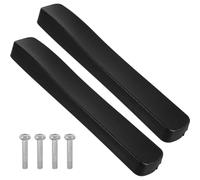 COLLBATH Coussins d'Accoudoirs Rembourrés pour Fauteuil Roulant Mousse PU Souple Imperméables Noirs 1 Paire Compatibles Fauteuils Roulants Manuels Accessoires Confort pour Coussinets de