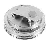 COLLBATH Couvercle de Bocal en Acier Inoxydable avec Large Ouverture et Poignée, Étanche et Polyvalent, pour Boissons Chaudes comme Café et Thé, Couleur Argenté