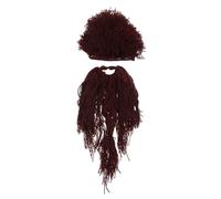 COLLBATH Couvre-perruque À Barbe Marron Café Bonnet En Laine Élastique Épais Confortable Et Chaud Accessoire Photo Fantaisie