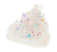 COLLBATH Cristal de Quartz Naturel Brute Cluster Irrégulier pour Yoga Équilibre Chakra et Décoration Bureau Tumbled Titanium Quartz