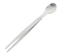 COLLBATH Cuillère de Dégustation en Acier Inoxydable 304 Multifonction 20,5 Cm Baguettes Intégrées et Pince, Ustensile la Cuisine Inox Léger, pour Chefs, Hôtels et Restauration