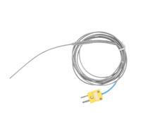 COLLBATH de Température Industrielle de Type K Thermomètre Flexible 2X100X2000Mm avec Connecteur Jaune Capteur Thermocouple Haute Précision pour Mesure de Température de 0°C à 1100°C