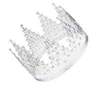 COLLBATH Décoration de Gâteau Coiffure Couronne Argenté en Métal Délicate et Accessoire Coiffure et Ornement Gâteau Élégant Accessoire Ornement Gâteau Élégant pour Mariage et Fête pour