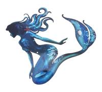 COLLBATH Décoration Murale Sirène Métal Résistant pour Jardin et Patio Art Mural Extérieur Intérieur Décoration Jardin et Facile à Installer