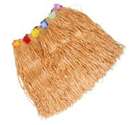 COLLBATH Décorations De Jupe d'herbe Guirlande Tropicale Fêtes Île Plage Décorations De Fête Luau Paille Faire La Fête Jupe De Table Hawaii Décoration De Table Hawaïenne Jaune Habit en Soie