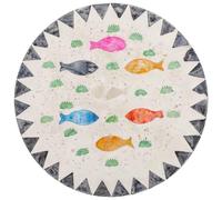 COLLBATH Dessous de Verre Rond en Forme de Coquillage, antidérapant, Motif Plage - 19,8 cm (7,82 po) - Décoration Marine pour la Cuisine - sous-Verre pour Tasse à café ou à thé Style océan