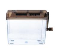 COLLBATH Destructeur de Documents Papier Manuel A4 Compact Noir, Broyeur Manuel de Bureau Léger en Abs, Coupe en Bandes, Facile à Nettoyer pour Usage Familial