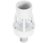 COLLBATH Douille E27 Infrarouge Détecteur de Mouvement B22, Convertisseur LED 100-250v, Orientable 360°, Adaptateur Ampoule Intelligente pour Couloir, Escalier et Allée, Usage Intérieur