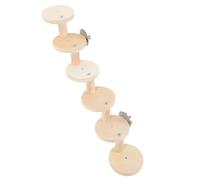 COLLBATH Échelle De Cage pour Hamsters Jouet Descalade en Bois Échelle Dexercice pour Petits Animaux Paysage Robuste À 6 Marches
