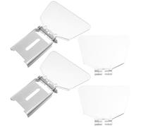 COLLBATH Écran Oculaire de Protection Transparent pour Meuleuse D’Établi Petite Taille Kit 2 Panneaux Anti-Poussière Protection Projections Accessoires pour Atelier de Précision