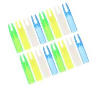 COLLBATH Encoches pour Flèches Accessoires pour Tir à l'arc 16 Pièces en Plastique Résistantes à l'usure, Queue D'encoche Extérieure 6mm pour Flèches en Fibre de Verre