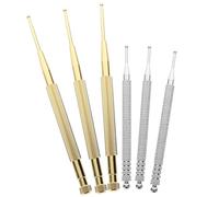 COLLBATH Ensemble 6 Pièces Stylo d'Acupuncture Auriculaire en Acier Inoxydable et Cuivre Outils de Réflexologie Faciale Précis pour Massage par Points de Pression Kit Portable pour