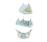 COLLBATH Ensemble De 3 Nids Tunnels en Peluche pour Hamster Nid Chaud pour Cochon Dinde Nid Chaud pour Rat Petit Hamac pour Animaux De Compagnie Design Adorable