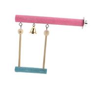 COLLBATH Ensemble De Jouets pour Perroquets Balançoire en Bois pour Cage À Oiseaux Jouets pour Oiseaux pour Calopsittes Jouet Éducatif Résistant Aux Morsures