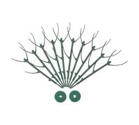 COLLBATH Ensemble de Tuteurs de Jardin Réglables 10 Pièces Attaches Magiques 2m, Support Polyvalent en Plastique Réutilisable pour Plantes Grimpantes et Monstera, Kit de Poteaux de Soutien