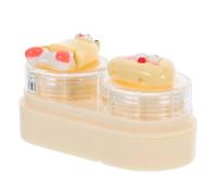 COLLBATH Étui à Lentilles De Contact avec Design Tiroir Accessoires De Voyage Et Amusants Comprend Pince à Épiler Et Boîte De Rangement Portable Jaune Banane