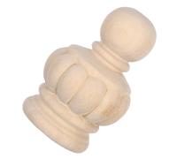 COLLBATH Fleuron en Bois Brut D'ananas pour Décoration D'escalier, Sculpture Décorative Européenne en Bois Beige, Finition Polie la Main pour Projet DIY