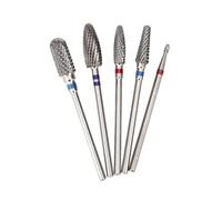 COLLBATH Foret de Ponceuse pour Ongles Acier Tungstène Tête Ronde Petite pour Polissage et Retrait Peau Morte Outil pour Nail Art