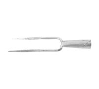 COLLBATH Fourche de Jardin en Acier à Deux Dents Argentée, Outil Professionnel pour Labourer et Ratisser, Design Double Dent Adapté Jardinage la Culture