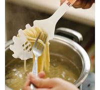 COLLBATH Fourchette à Pâtes Silicone Manche Cuillère Spaghetti Sûre et Pratique Ustensile Résistant pour Servir Nouilles sans Déversement Cadeau Cuisine Élégant Couleur Couleur Aléatoire