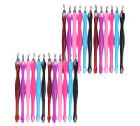 COLLBATH Fourchette Inoxydable Mortes Plastique Pcs et 48 Enlever Peaux pour Acier Tête Pointue pour Manucure Professionnelle et Nail Art pour Femmes