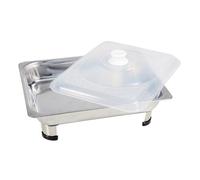COLLBATH Fourneau Inox Buffet Carré Plateau Chauffant Alimentaire Polyvalent Support Nourriture Restaurant Surface Lisse Facile Nettoyage Résistant pour Événements et Restauration