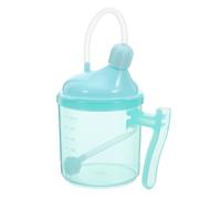 COLLBATH Gobelet Anti-déversement pour Adultes avec Paille Souple Poignée Ergonomique et Graduation Tasse de Soin pour Patients Alités et Personnes Âgées Vert