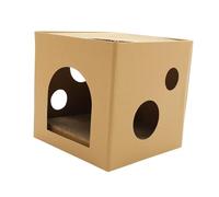 COLLBATH Grattoir pour Chat Carton Maison pour Chaton avec Planche à Gratter Boîte à Griffes pour Chat Extérieur