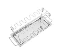 COLLBATH Grille De Rôtissage Multifonction Pour Poulet Et Dinde Support De Gril En Acier Inoxydable Avec Bac À Graisse Pour Une Cuisson Uniforme