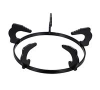 COLLBATH Grille Gazinière en Métal Rond Noir, Support de Cuisinière à Gaz Haute Résistance la Chaleur Rayures, Accessoire Essentiel pour Ustensiles Cuisine