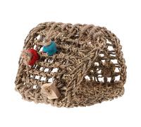COLLBATH Hamac à Oiseaux Rattan Nid Suspendu pour Perroquets Lit De Couchage pour Oiseaux Maison De Nuit Confortable pour Animaux De Compagnie