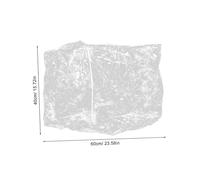 COLLBATH Housse Transparente pour Pouf Gonflable en PVC Imperméable 60X40X60 CM Fermeture Éclair, Siège de Rangement pour Peluches D’Garçon et Filles, Pouf Pratique et Compact pour Chambre