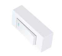 COLLBATH Interrupteur Unipolaire Mural Simple Blanc Bouton Poussoir Mini Ultra-fin pour Lampe de Chevet Installation Facile et Adapté pour Éclairage Domestique Quotidien