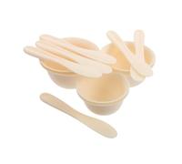 COLLBATH Kit de 12 pièces pour masques faciaux : bol mélangeur, pinceaux, spatule et spatule. Kit d'outils pour la fabrication de masques faciaux à domicile, avec bol pour facial, beige.