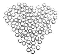 COLLBATH Kit de 50 Œillets Métalliques Double Face Argentés Diamètre Intérieur 8 MM pour Couture Vêtements Paquet Rideaux - Ensemble D’Attaches Robustes pour Loisirs Créatifs et