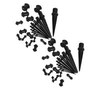 COLLBATH Kit d'extension d'oreille 46 pièces : écarteurs d'oreille, tunnels coniques, bouchons, bijoux de piercing, jauges de boucles d'oreilles pour piercing corporel