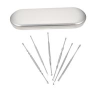 COLLBATH Kit Nettoyeur Oreille Acier Inoxydable Cuillères Pratiques et Durables pour Élimination Du Cérumen Portable et Léger pour Nettoyage des Oreilles