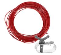 COLLBATH Kit Tendeur à Cliquet en Aluminium et Alliage de Zinc pour Couverture de Piscine Câble Gainé de Plastique 30 M Treuil Réglable pour Fixation Sécurisée Hors Sol et Enterrée