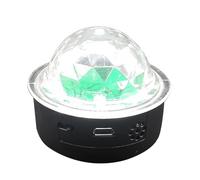 COLLBATH Lampe Scène LED Mini Portable à Contrôle Vocal Boule Disco Colorée Rgb USB Éclairage Ambiance Fête Dj