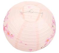 COLLBATH Lanterne en Papier Pliable Décorative 35 CM Rose Clair Motif Fleurs de Cerisier Décoration Suspendue pour Mariage Fête et Ambiance Japonaise Traditionnelle