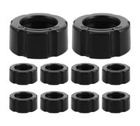 COLLBATH Lot de 10 Écrous de Serrage à Rotule 17 MM Noirs Bagues de Serrage pour Adaptateur Fixe à Rotule Accessoires pour Support de Téléphone Voiture Fixation Stable pour Grille