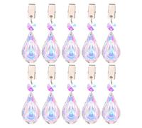 COLLBATH Lot de 10 Poids de Nappe avec Pince - Pince à Nappe Pendentif Prisme en Cristal pour Table d'extérieur - Idéal pour Les Pique-niques, Les Mariages et la décoration de Table Pendant